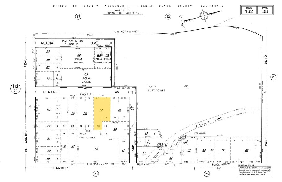 425 Portage Ave, Palo Alto, CA for lease - Plat Map - Image 3 of 11