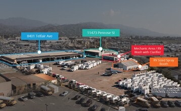 11473 Penrose St, Sun Valley, CA - AERIAL map view