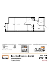 5024 S Ash Ave, Tempe, AZ for lease Floor Plan- Image 1 of 5