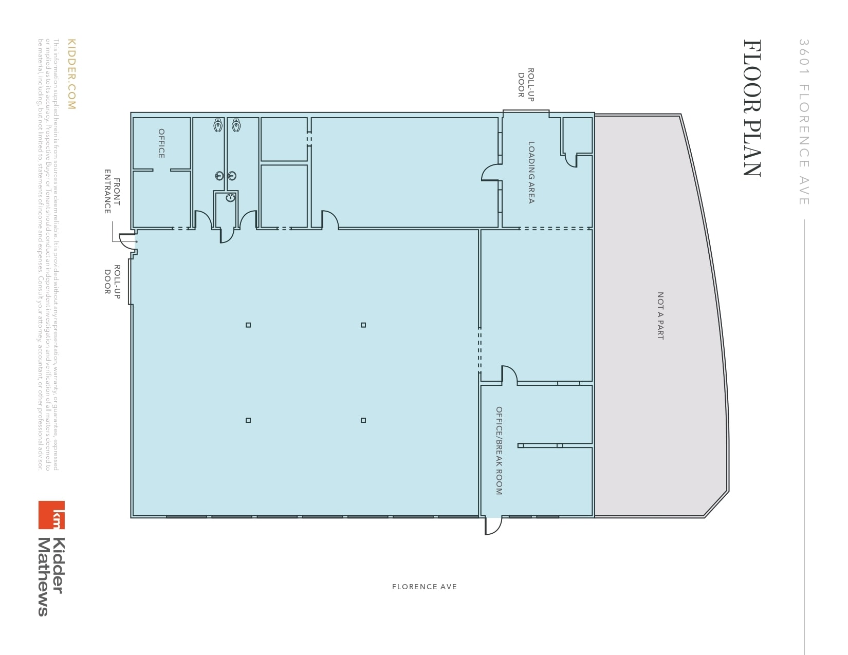 3601 Florence Ave, Bell, CA for lease Floor Plan- Image 1 of 8