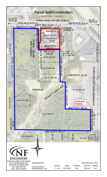 20475 W Ten Mile Rd, Southfield, MI for sale - Site Plan - Image 2 of 2
