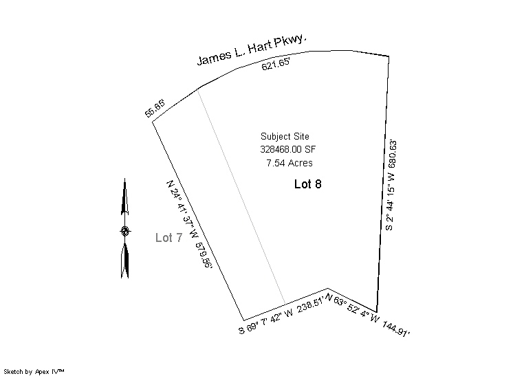 699-709 James L. Hart Pky, Ypsilanti, MI for lease - Plat Map - Image 2 of 7