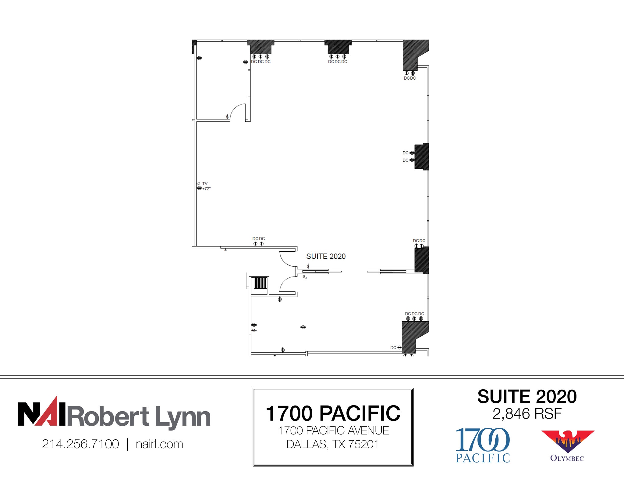 1700 Pacific Ave, Dallas, TX for lease Floor Plan- Image 1 of 2