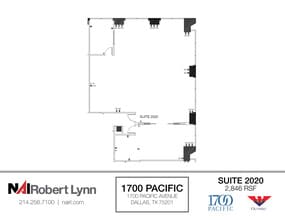 1700 Pacific Ave, Dallas, TX for lease Floor Plan- Image 1 of 2