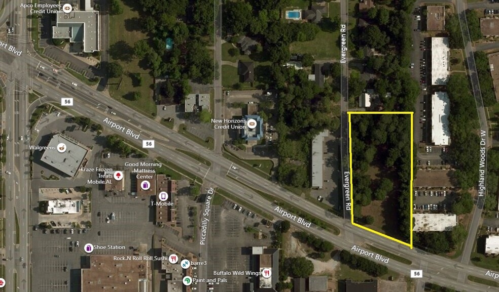 6300 Airport Blvd, Mobile, AL for sale - Aerial - Image 1 of 2