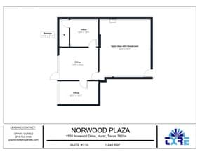 1550 Norwood Dr, Hurst, TX for lease Floor Plan- Image 1 of 1