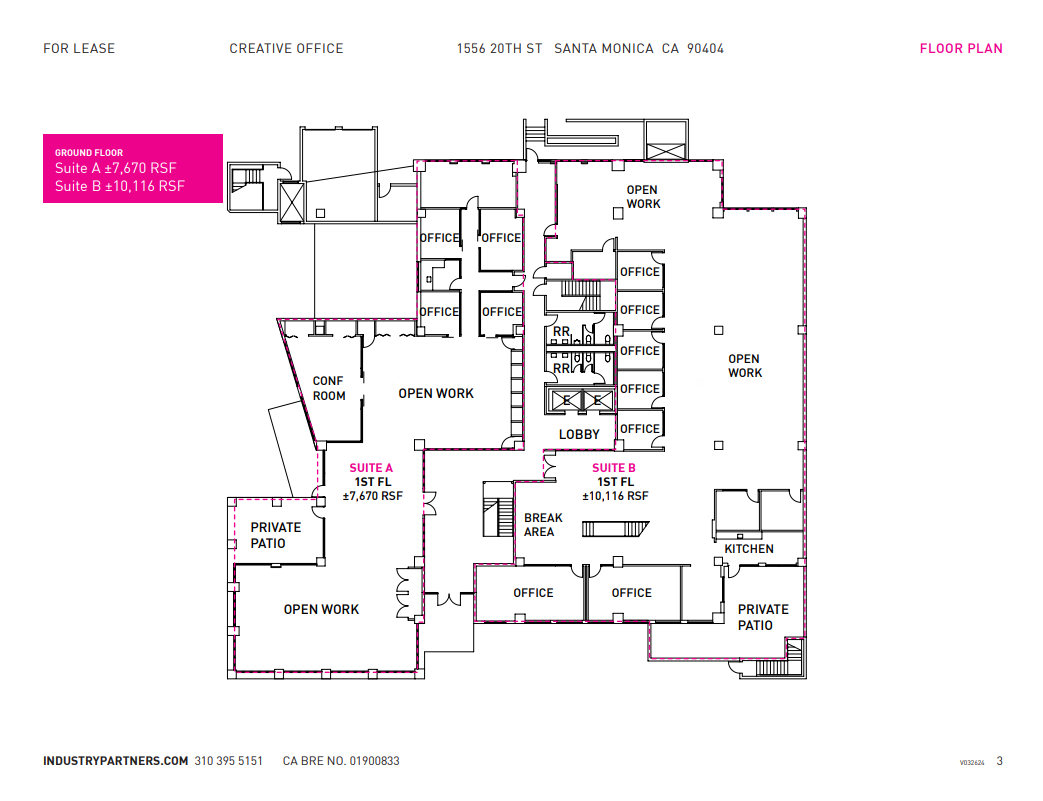 1556 20th St, Santa Monica, CA for lease Floor Plan- Image 1 of 1