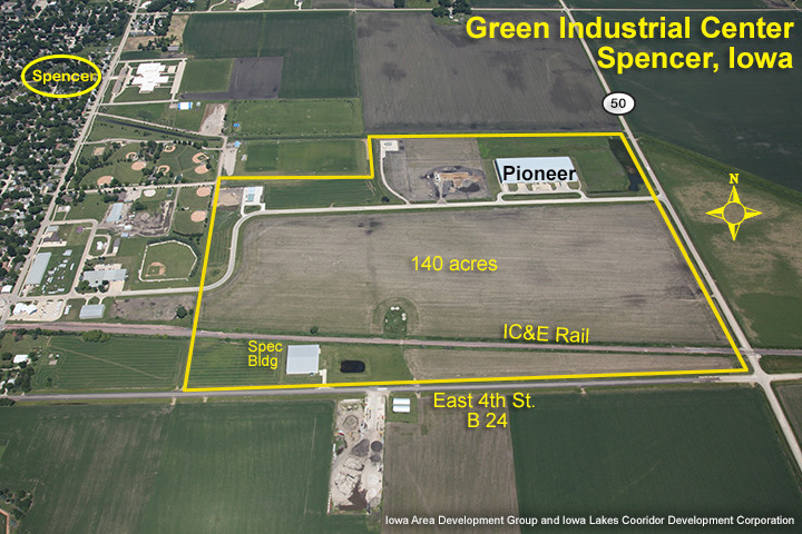 E 4th St, Spencer, IA for sale - Aerial - Image 1 of 2