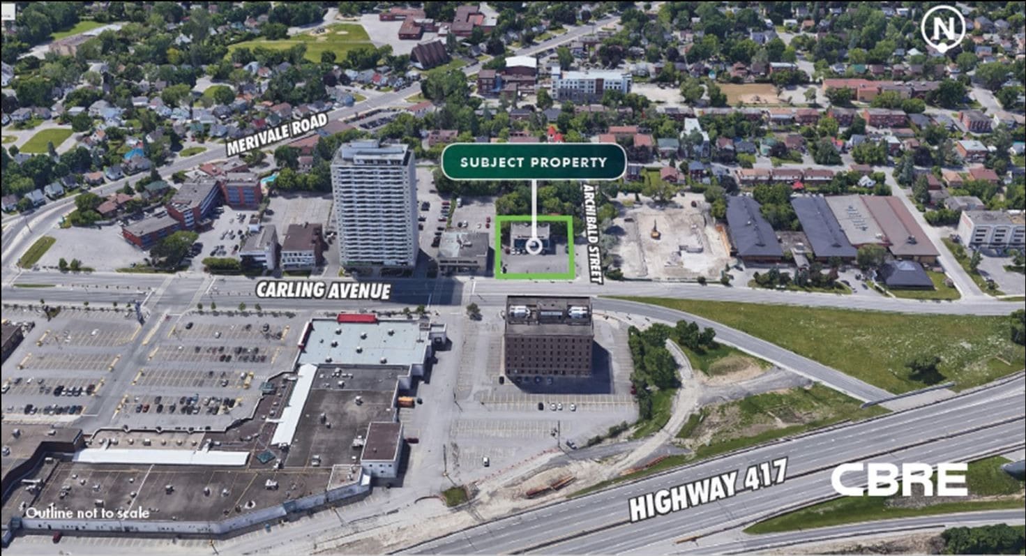 1330 Carling Ave, Ottawa, ON for sale Aerial- Image 1 of 1