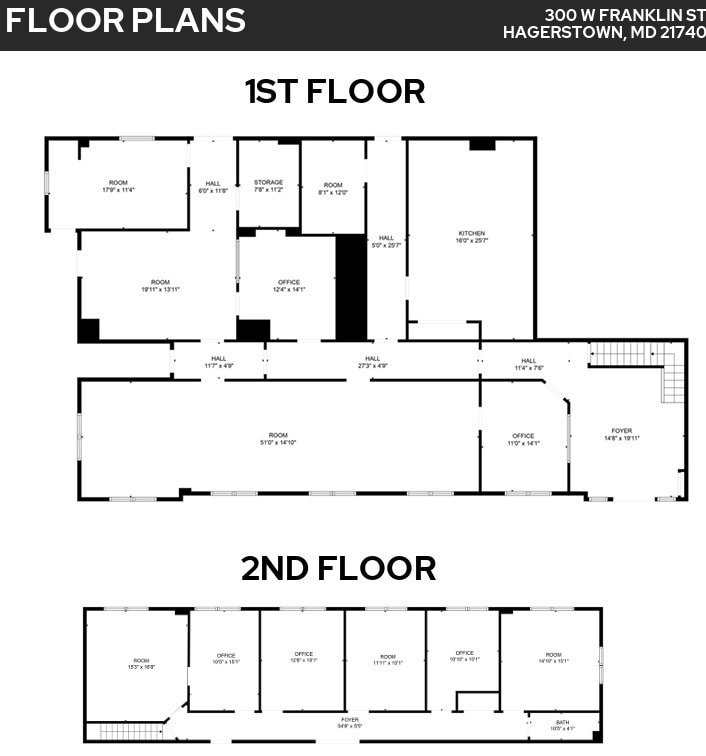 300 W Franklin St, Hagerstown, MD for lease Floor Plan- Image 1 of 1