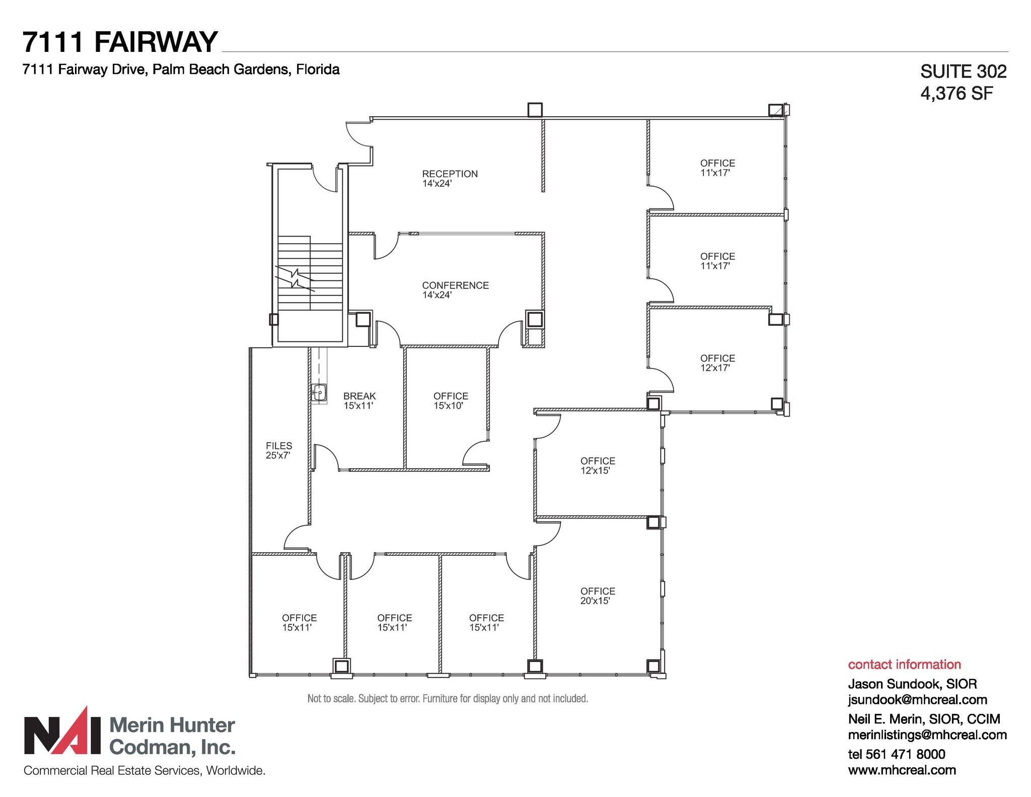 7108-7121 Fairway Dr, Palm Beach Gardens, FL for lease Floor Plan- Image 1 of 8