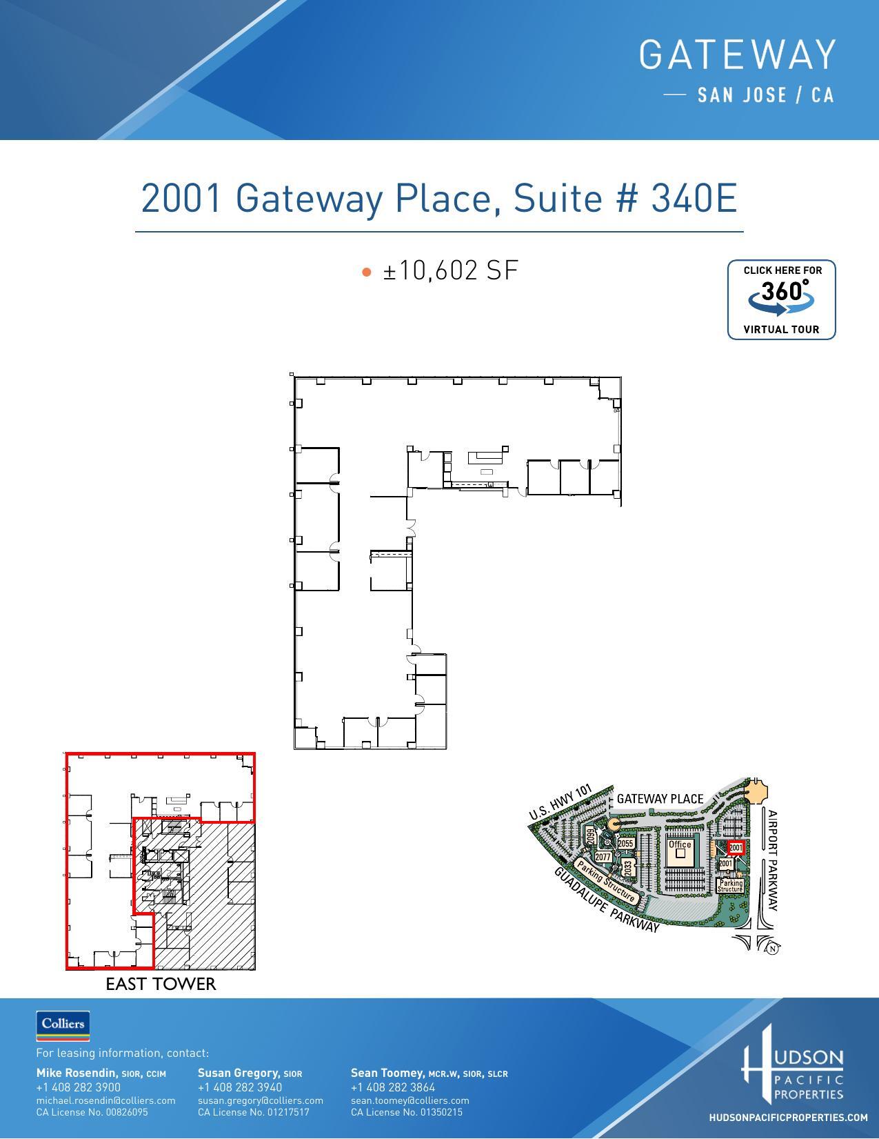 2033 Gateway Pl, San Jose, CA for lease Floor Plan- Image 1 of 1