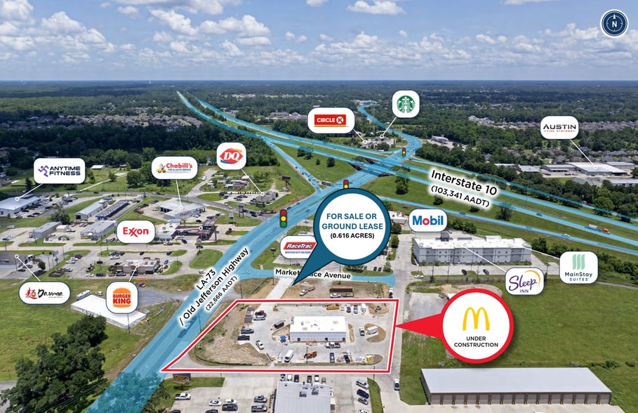 13474 Highway 73, Geismar, LA for sale - Aerial - Image 1 of 8