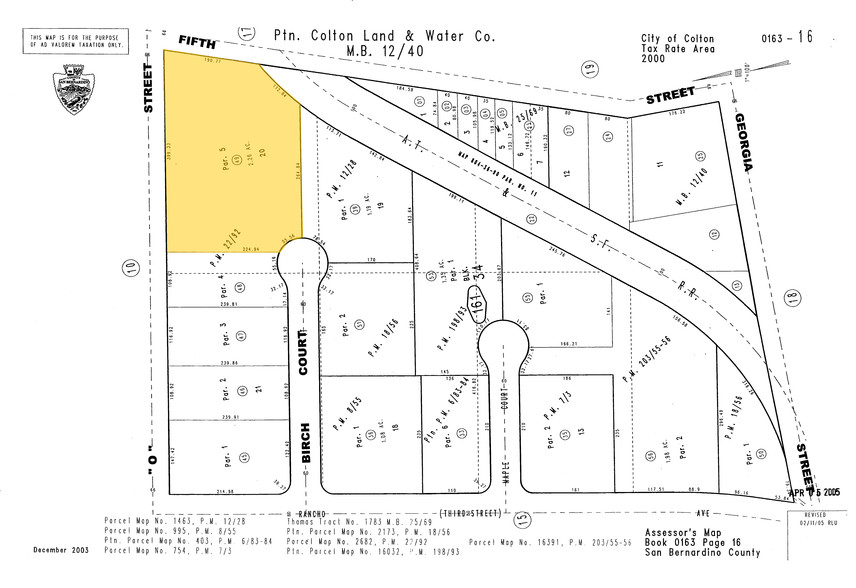 555 Birch Ct, Colton, CA for lease - Plat Map - Image 3 of 3