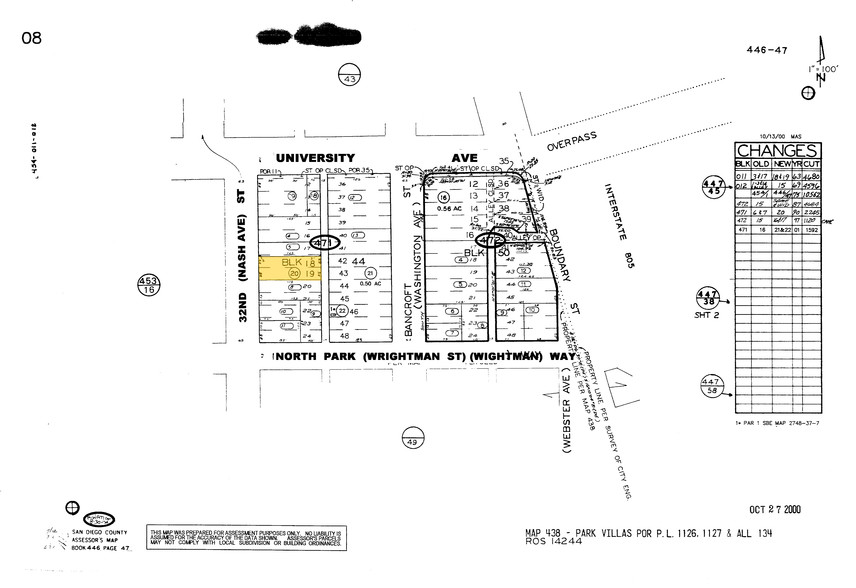 3821-3825 32nd St, San Diego, CA for sale - Plat Map - Image 1 of 1