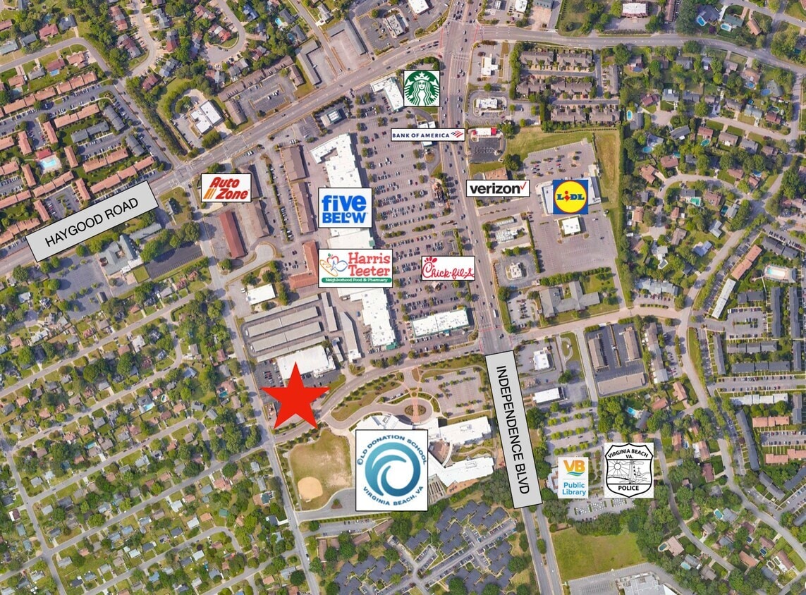 4696-4698 Honeygrove Rd, Virginia Beach, VA for lease Aerial- Image 1 of 6