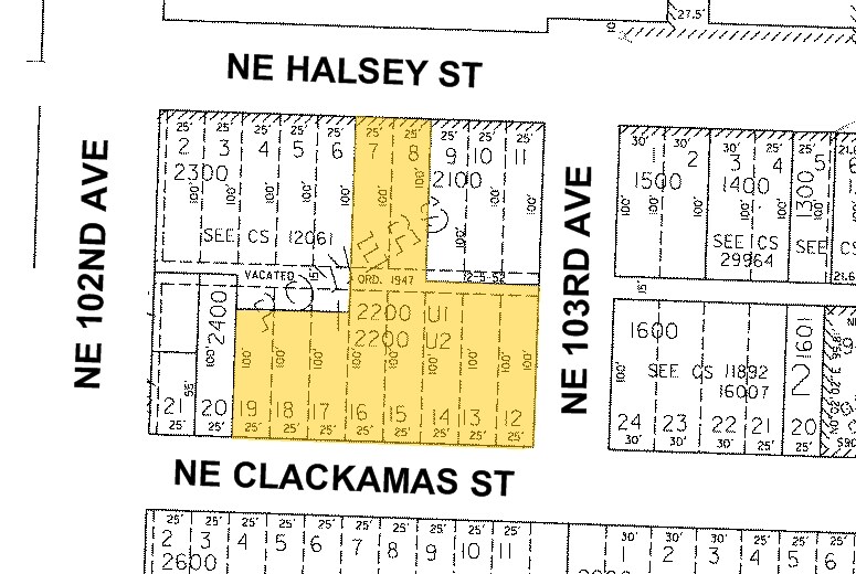 10227-10249 NE Clackamas St, Portland, OR for sale - Plat Map - Image 1 of 1
