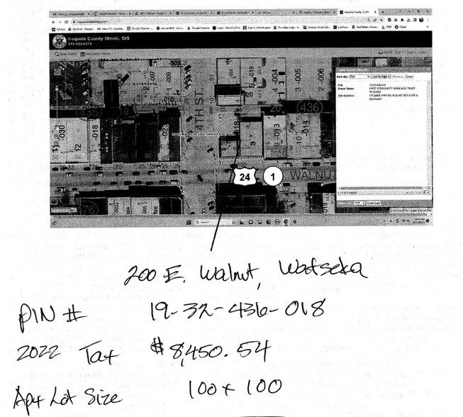 200 E Walnut St, Watseka, IL for lease - Plat Map - Image 3 of 3