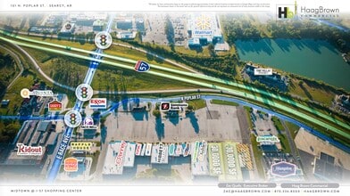 101 N Poplar St, Searcy, AR - AERIAL  map view - Image1