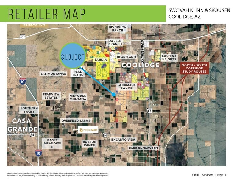 SWC Skousen Rd & Vah Ki Inn Rd, Coolidge, AZ for sale - Building Photo - Image 1 of 3
