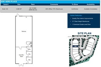 8291 Aero Pl, San Diego, CA for lease Floor Plan- Image 2 of 2