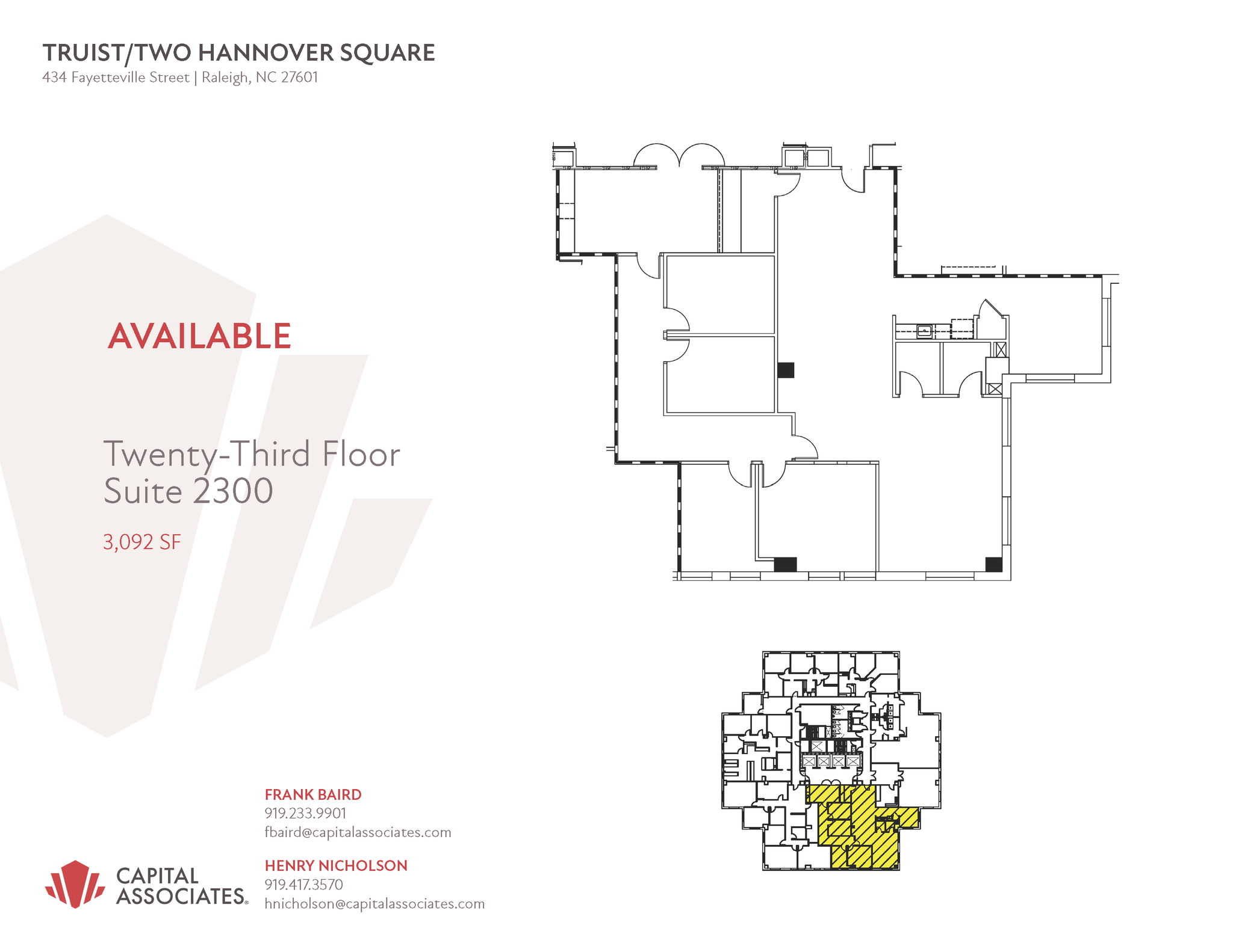 434 Fayetteville St, Raleigh, NC for lease Floor Plan- Image 1 of 1