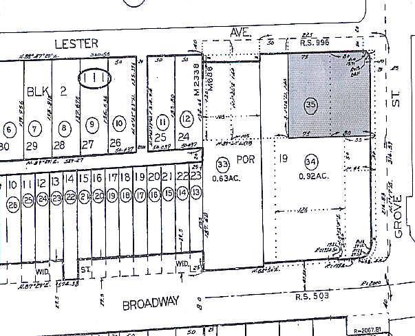 3434 Grove St, Lemon Grove, CA for lease - Plat Map - Image 3 of 4