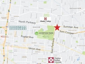 2347 Summer Ave, Memphis, TN - AERIAL  map view