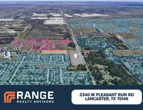 2340 W Pleasant Run Rd, Lancaster, TX - aerial  map view