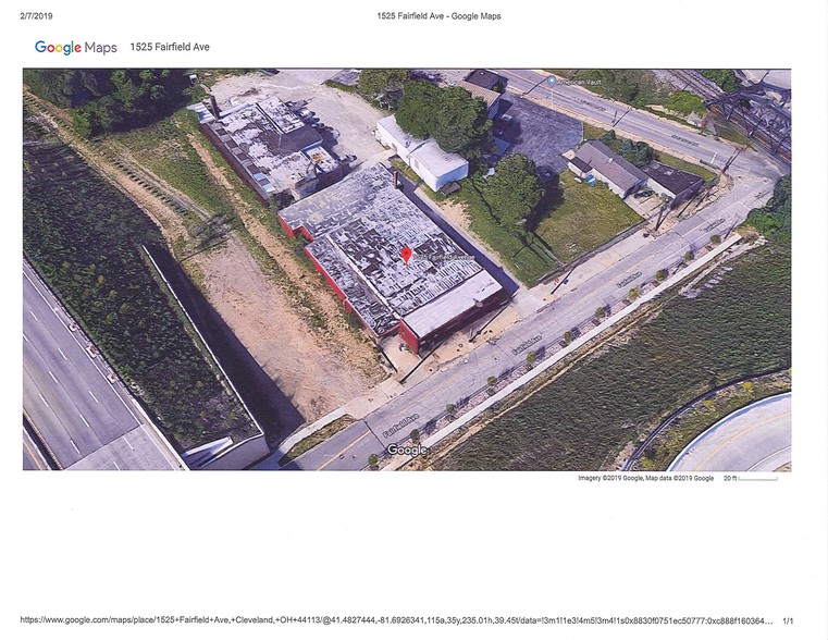 1525 Fairfield Ave, Cleveland, OH for lease - Aerial - Image 3 of 4