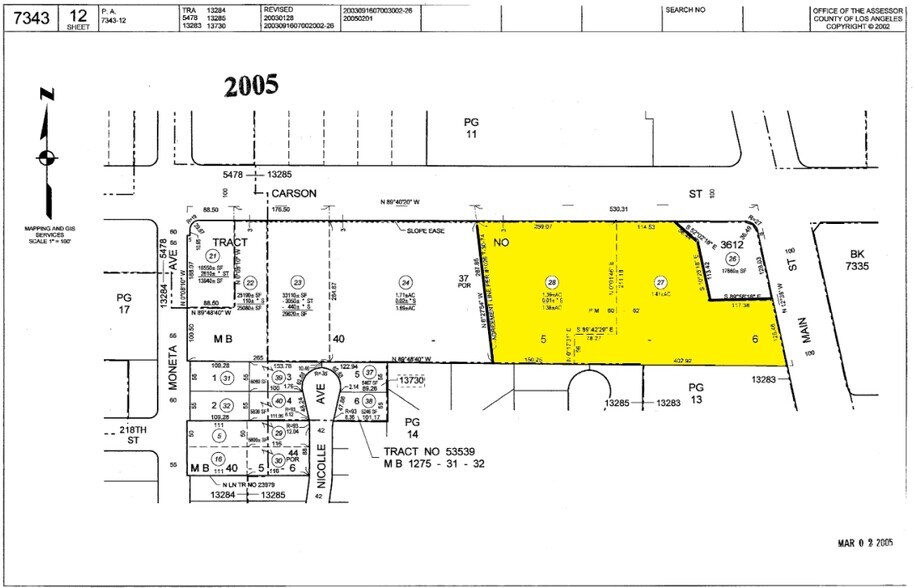 100-168 W Carson St, Carson, CA for lease - Plat Map - Image 3 of 3