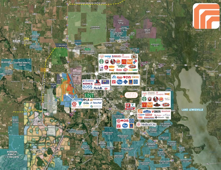 878 S Woodrow Ln, Denton, TX for sale - Aerial - Image 3 of 3