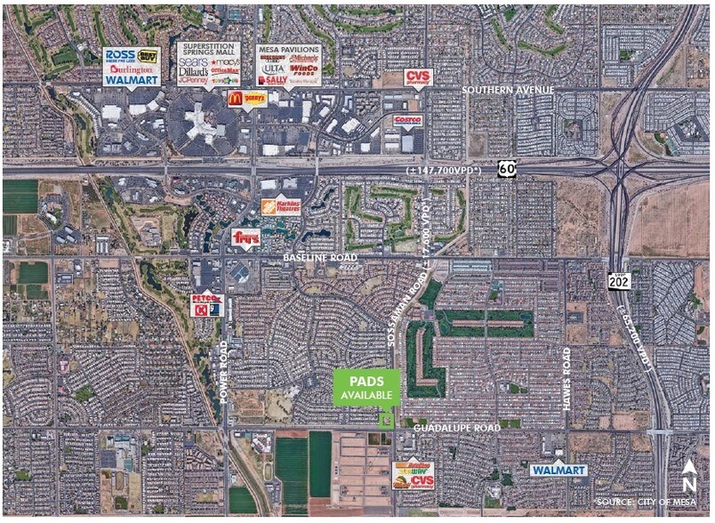 2736 S Sossamon Rd, Mesa, AZ for sale - Aerial - Image 3 of 3