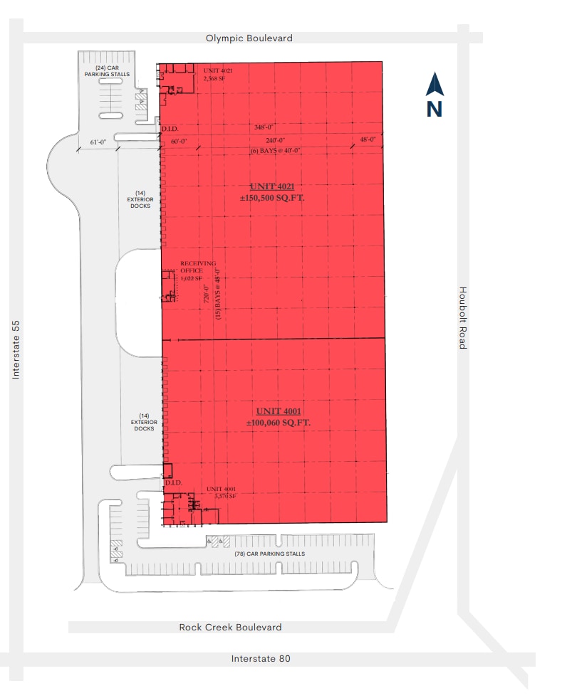 4100 Rock Creek Blvd, Joliet, IL for lease Site Plan- Image 1 of 1