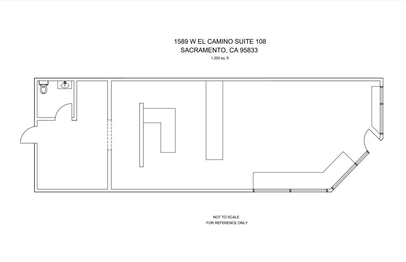 1583-1589 W El Camino Ave, Sacramento, CA for lease Floor Plan- Image 1 of 3