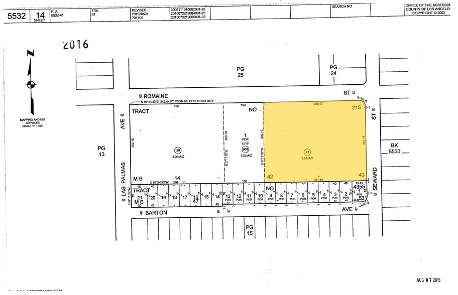 6555 Barton Ave, Los Angeles, CA for lease - Plat Map - Image 2 of 8
