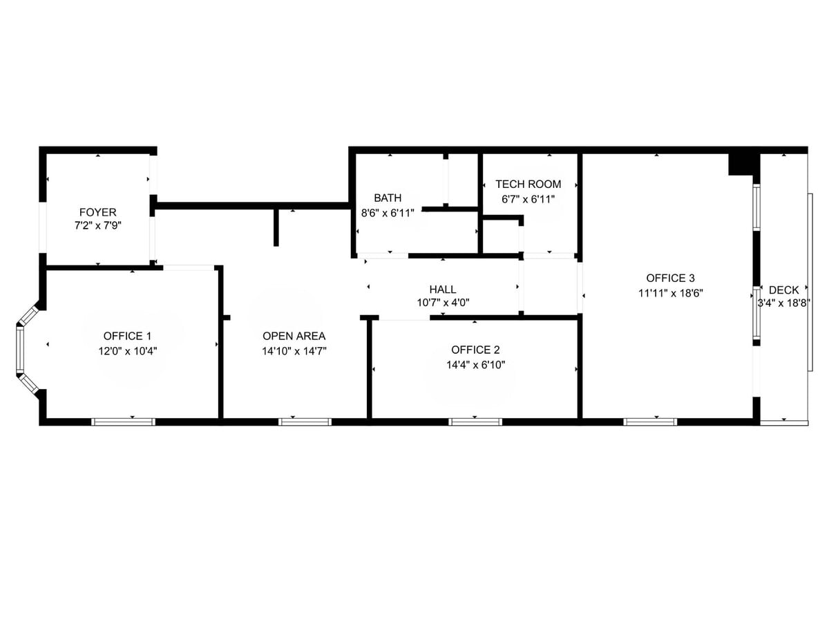 1800 Martin Luther King Jr Pky, Durham, NC 27707 - Unit 100 -  - Floor Plan - Image 1 of 1