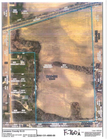 1200 Blk Wade Hwy, Adrian, MI for sale - Other - Image 1 of 1