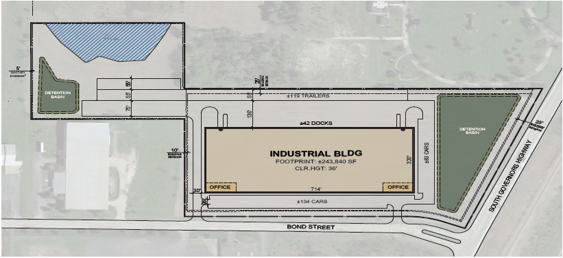 S Central Ave, University Park, IL for lease - Site Plan - Image 3 of 5