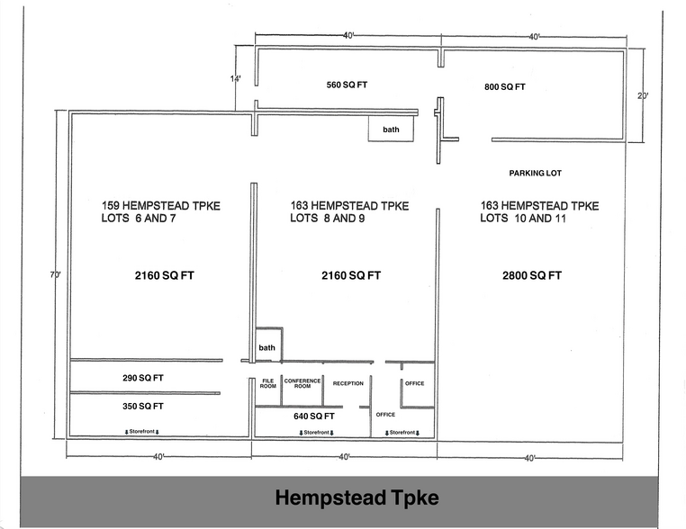 159-163 Hempstead Tpke, West Hempstead, NY for sale - Floor Plan - Image 1 of 5