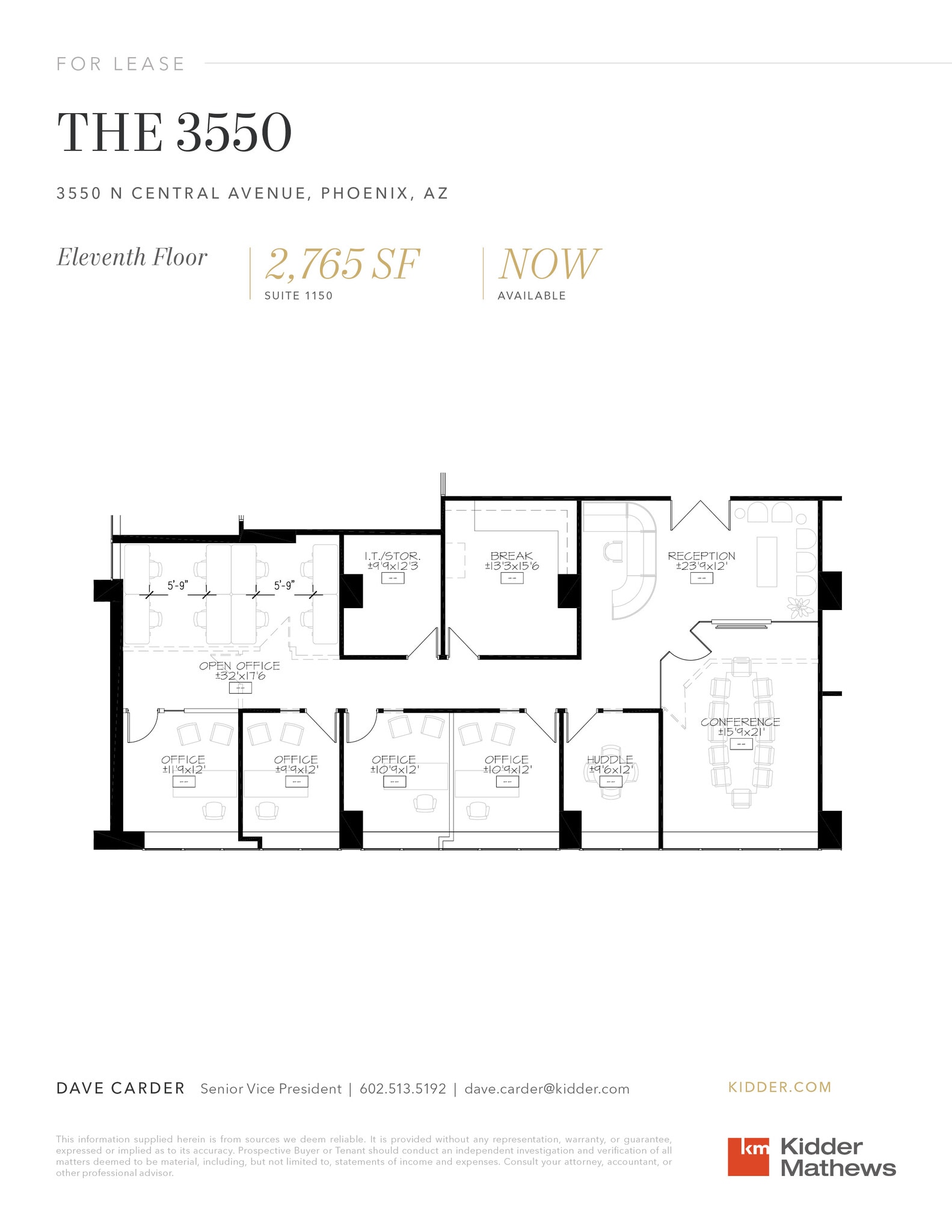 3550 N Central Ave, Phoenix, AZ for lease Floor Plan- Image 1 of 1