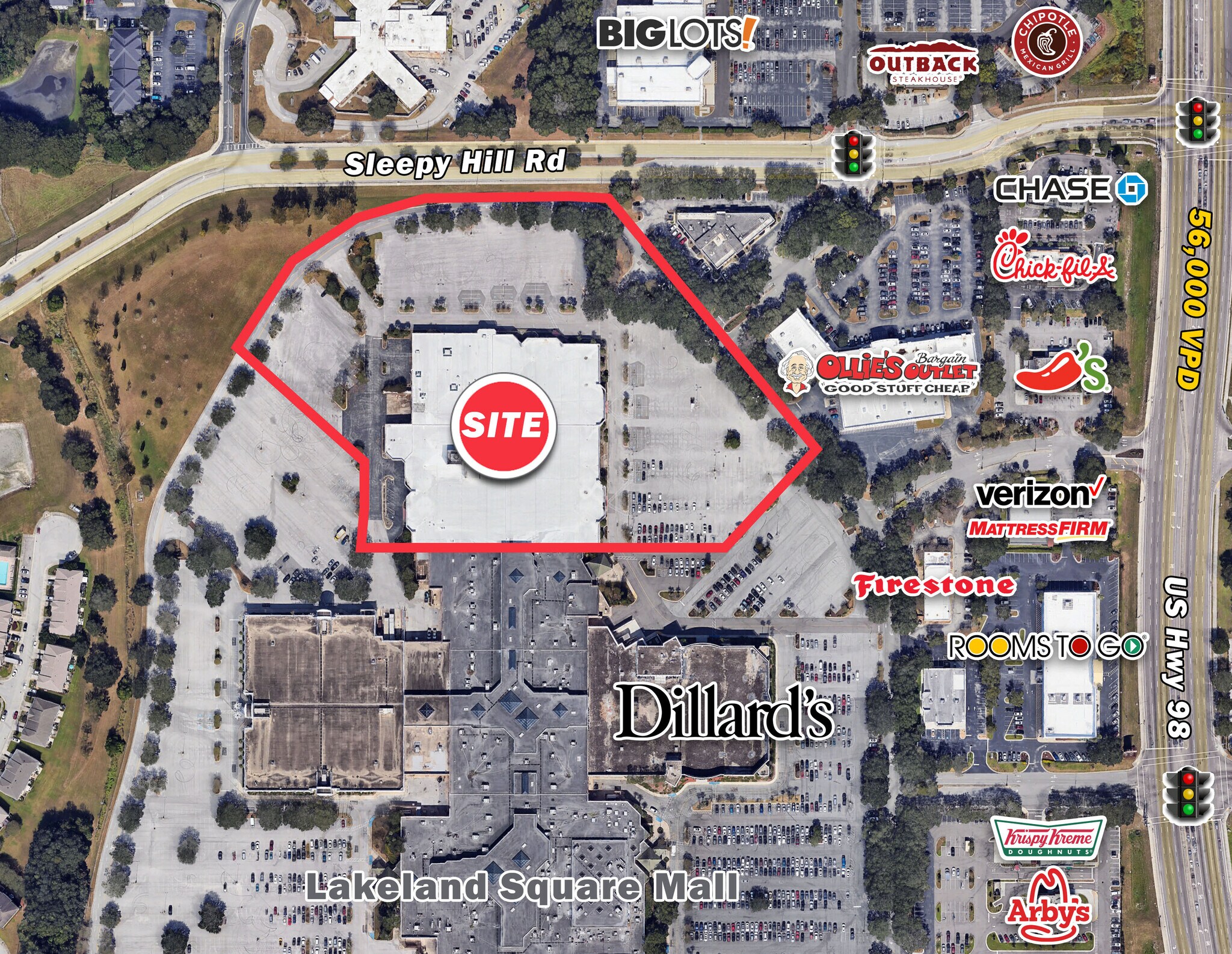 3800 US Highway 98 N, Lakeland, FL for lease Aerial- Image 1 of 2