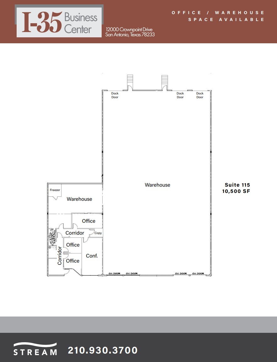 12000 Crownpoint Dr, San Antonio, TX for lease Floor Plan- Image 1 of 1