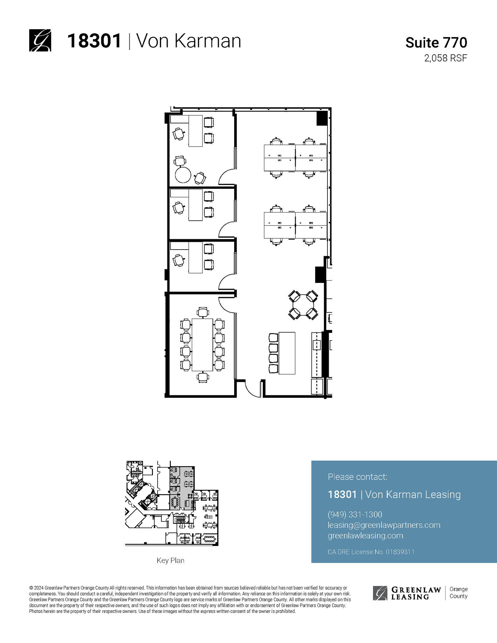 18301 Von Karman Ave, Irvine, CA for lease Floor Plan- Image 1 of 2