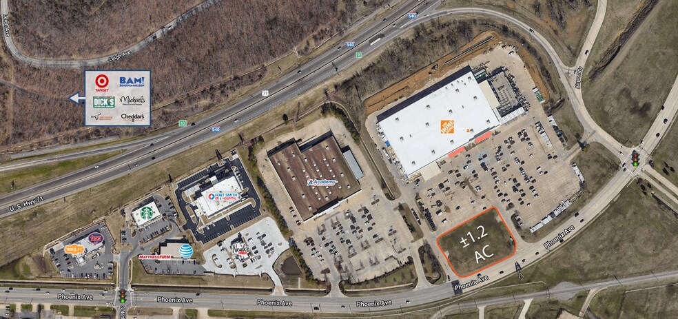 5101 Phoenix Ave, Fort Smith, AR for lease - Aerial - Image 2 of 2