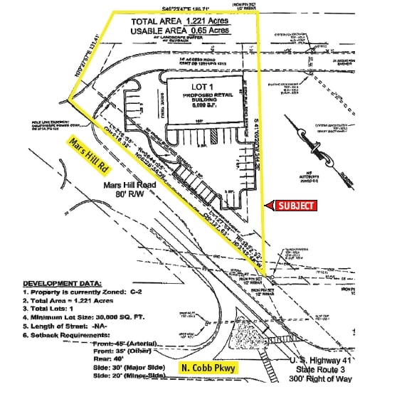 N Cobb Pky, Acworth, GA for sale - Plat Map - Image 3 of 3