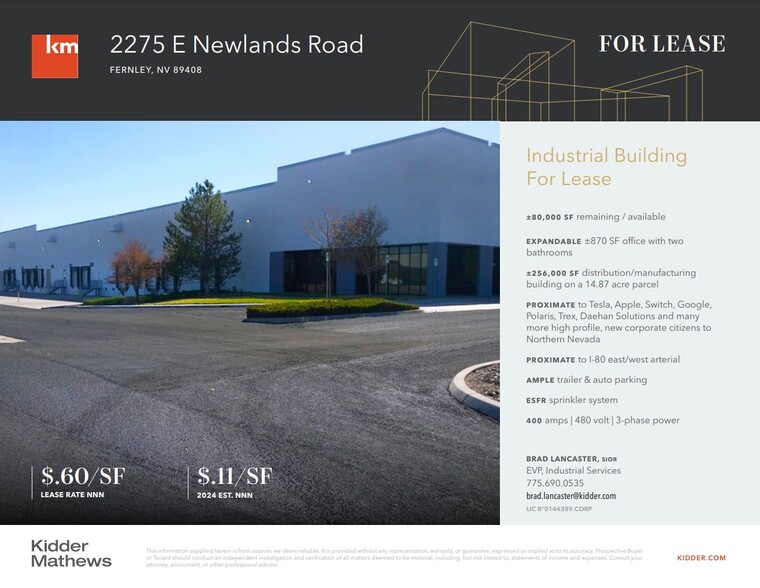 2275 E Newlands Dr, Fernley, NV for lease - Building Photo - Image 1 of 10