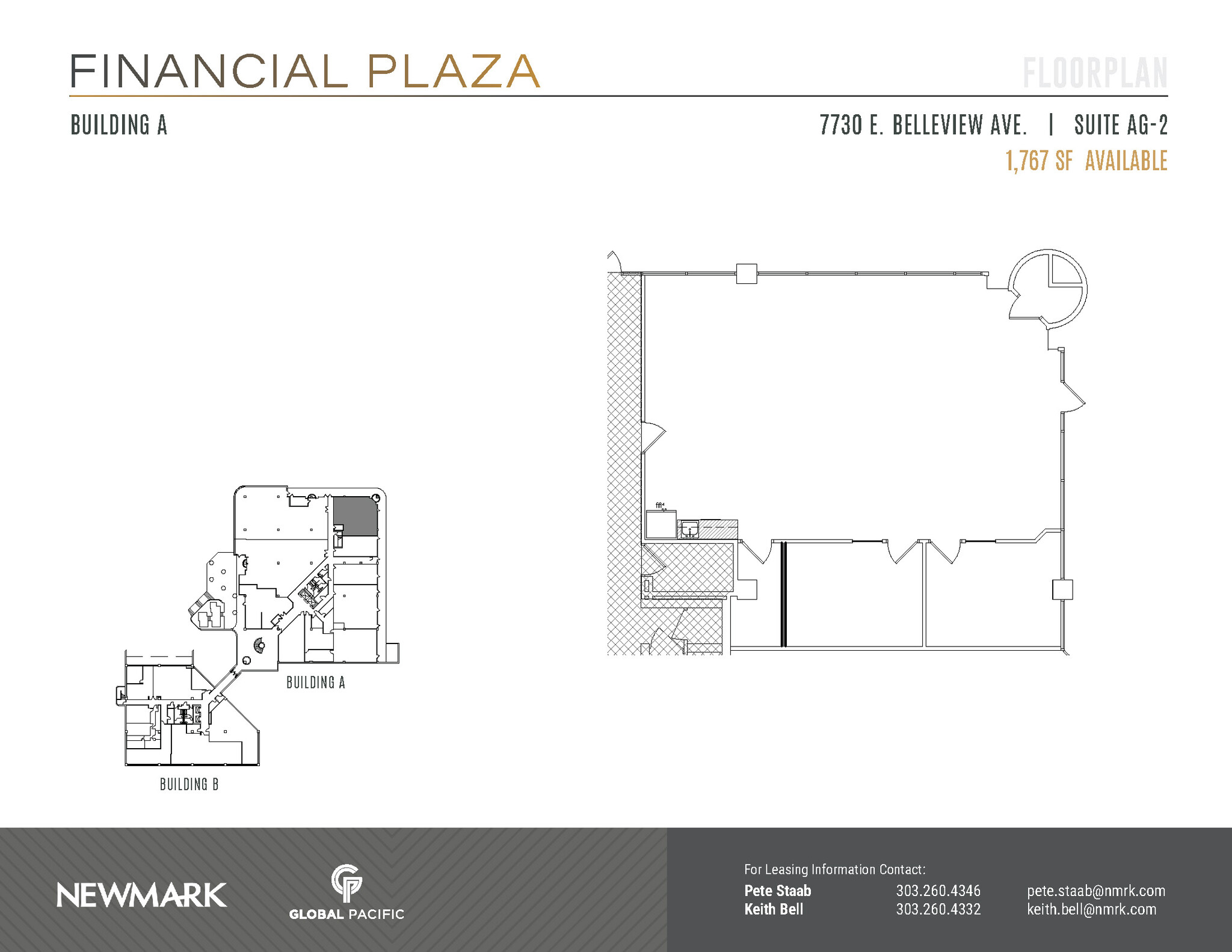 7730 E Belleview Ave, Greenwood Village, CO for lease Floor Plan- Image 1 of 2