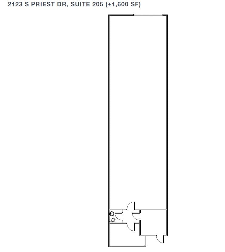 2121 S Priest Dr, Tempe, AZ for lease Floor Plan- Image 1 of 1