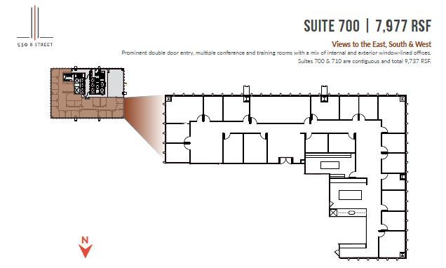 530 B St, San Diego, CA for lease Floor Plan- Image 1 of 1